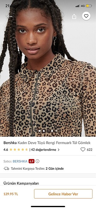 s Beden Leoparlı bluz