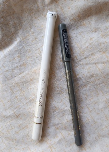 Beyaz Eyeliner ve Gri Kalem Seti