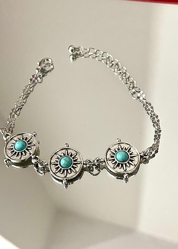 Turkuaz Boncuklu Bohem Bileklik - Görsel 3