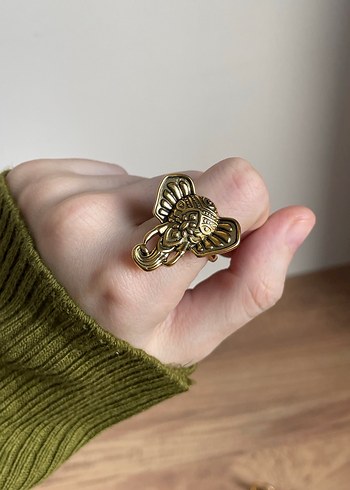 Bohem Altın Renkli Kadın Yüzük - Görsel 4