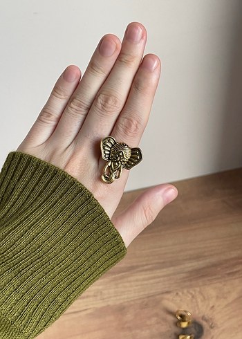 Bohem Altın Renkli Kadın Yüzük - Görsel 5