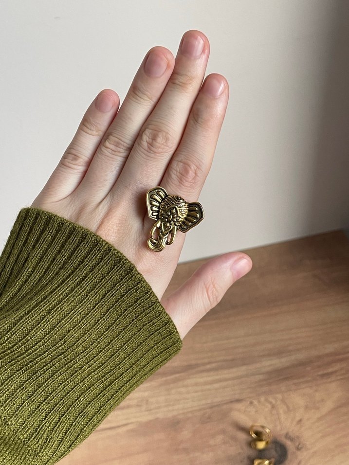 Bohem Altın Renkli Kadın Yüzük - Görsel 5