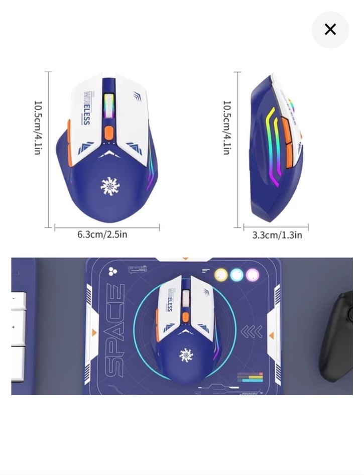 Kablosuz Mavi BLIC 2.4G Mouse - Görsel 3