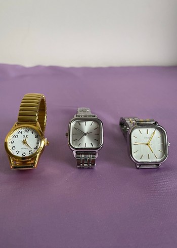 Klasik Gri Altın Renkli Kadın Saati - Görsel 3