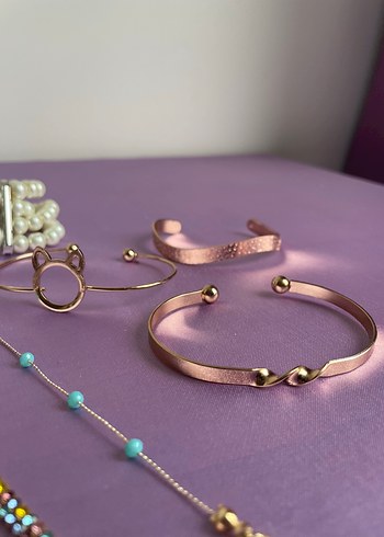 Boncuklu Mor Bohem Kız Çocuk Aksesuarları - Görsel 3