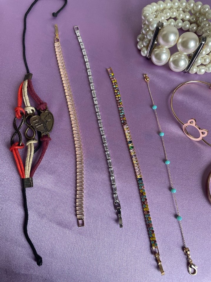 Boncuklu Mor Bohem Kız Çocuk Aksesuarları - Görsel 2