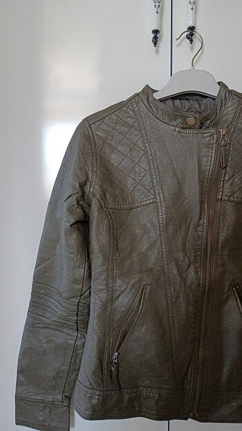 34 Beden Vintage Deri ceket 