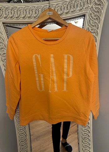 m Beden turuncu Renk Turuncu Baskılı Kadın Sweatshirt
