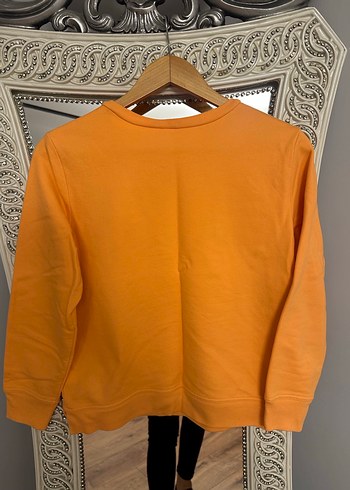 m Beden Turuncu Baskılı Kadın Sweatshirt