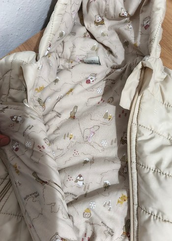 Kız Bebek Beyaz Kapüşonlu Tulum - Görsel 2