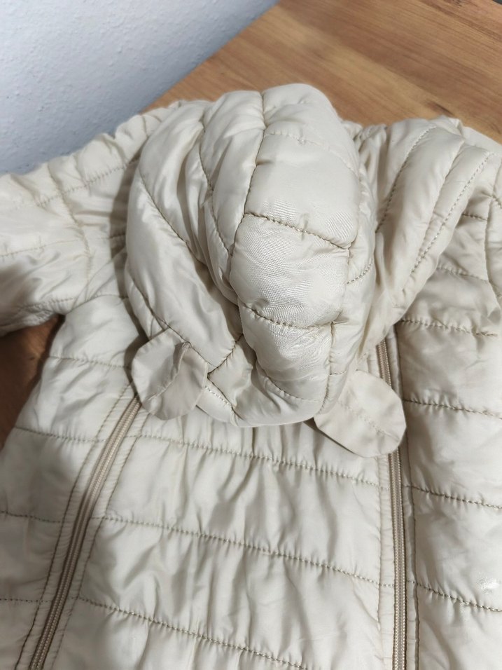 Kız Bebek Beyaz Kapüşonlu Tulum - Görsel 3