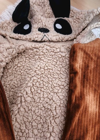 Kahverengi Kürklü Bebek Kayak Tulumu - Görsel 5