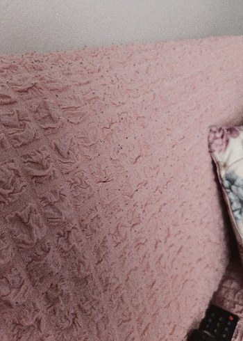 Pembe Bohem Çiçek Desenli Kanepe Örtüsü - Görsel 7