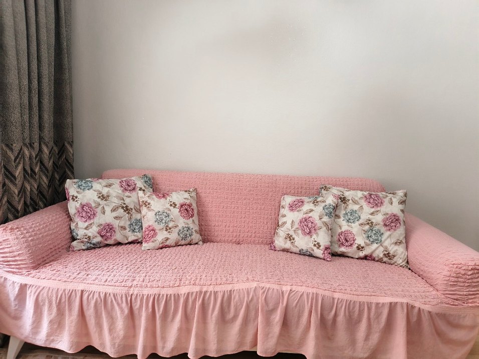 Pembe Bohem Çiçek Desenli Kanepe Örtüsü - Görsel 2