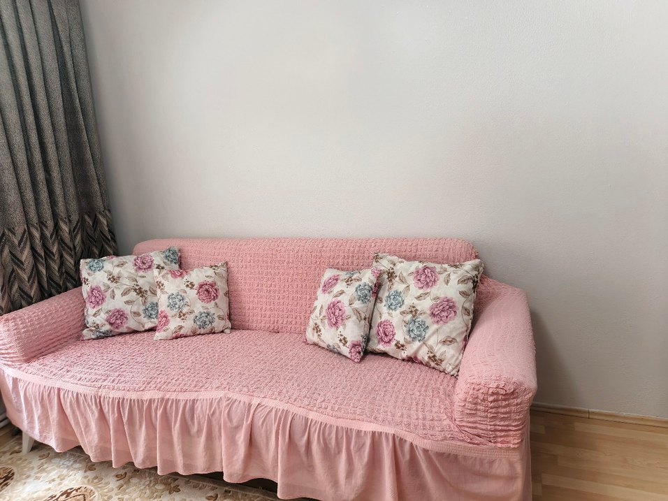 Pembe Bohem Çiçek Desenli Kanepe Örtüsü - Görsel 5