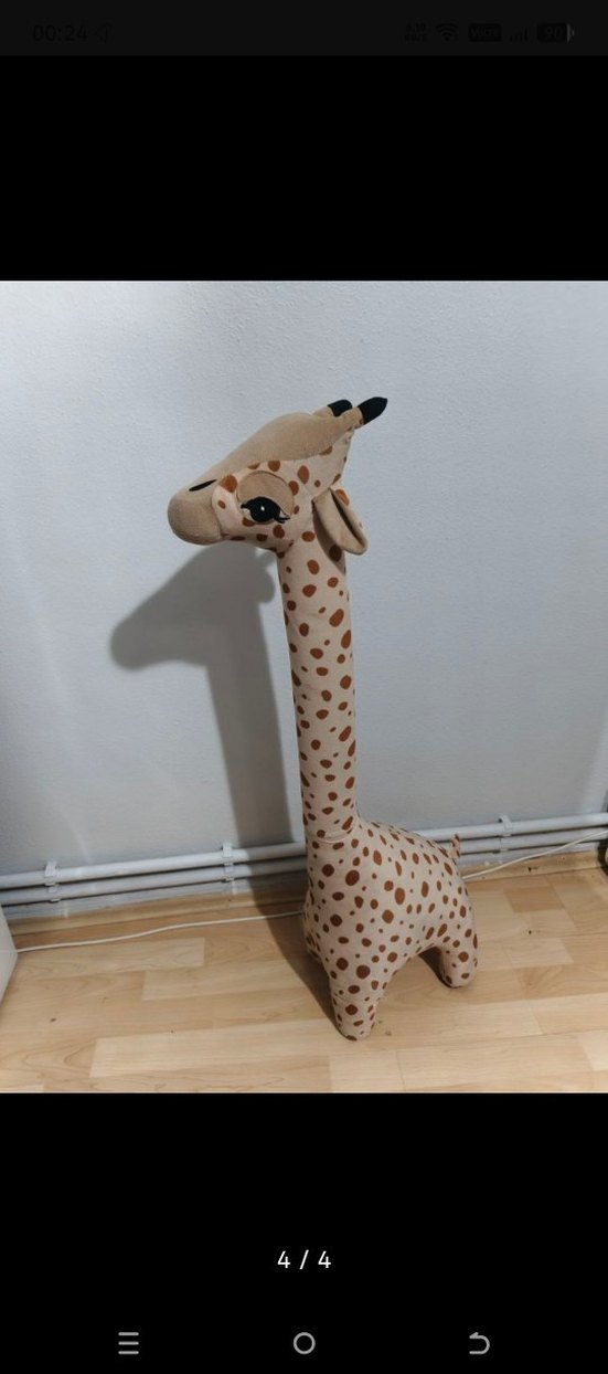 Uzun Boyunlu Kahverengi Zürafa Peluş Oyuncak - Görsel 3