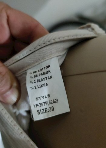 Beyaz Kadın Pamuklu Cigarette Pantolon - Görsel 5