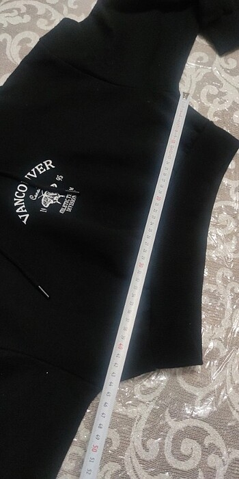 11-12 Yaş Beden siyah Renk CROP SWEATSHİRT