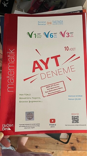 345 yayınları 2023 basım ayt matematik branş denemesi