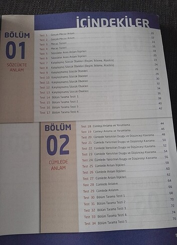 Beden Renk Tyt türkçe soru bankası