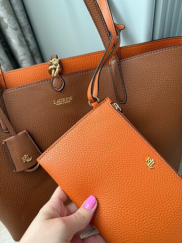  Beden camel Renk Ralph Lauren Reversible Tote Bag