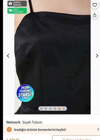 Network Siyah V Yaka İpek Tulum - Görsel 2