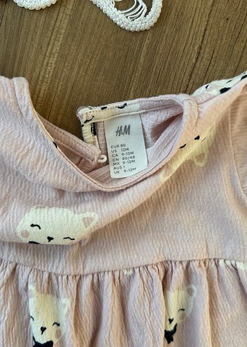 H&M Pembe Pamuklu Kız Elbise