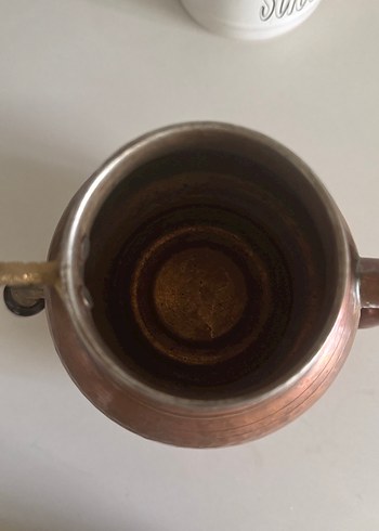 Beden Bakır Çaydanlık Seti Ahşap Saplı