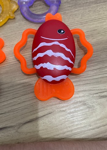 Baby Clementoni Renkli Bebek Diş Kaşıyıcı ve Çıngırak Seti