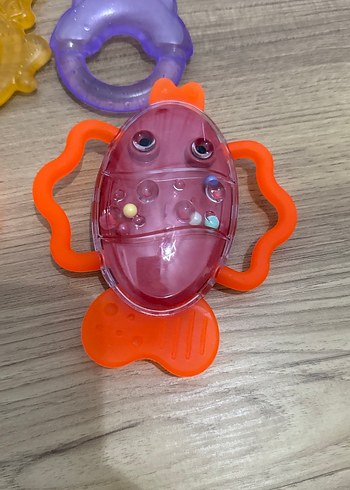  Beden Renkli Bebek Diş Kaşıyıcı ve Çıngırak Seti