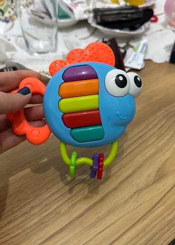  Beden Renk Renkli Diş Kaşıyıcı, çıngırak ve piyanolu oyuncak