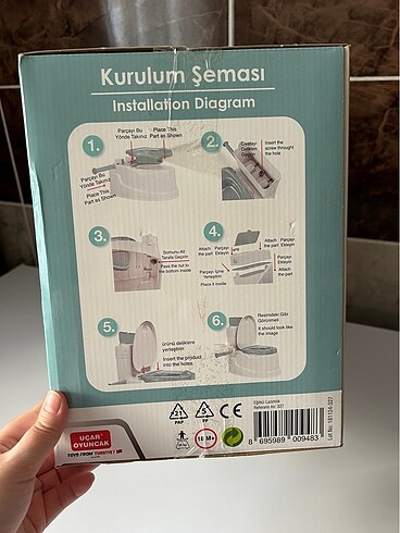  Beden Çocuk eğitici klozet görünümlü lazımlık