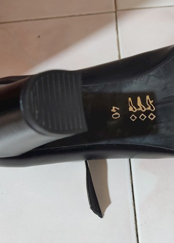 Kadın Siyah Tokalı Kalın Topuklu Stiletto - Görsel 4