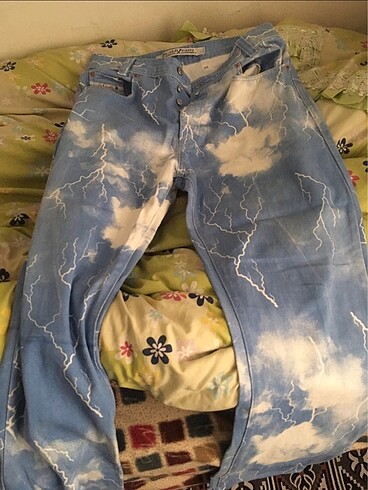 Yıldırım Baskılı Baggy Jean