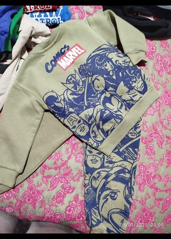 Marvel Baskılı Erkek Çocuk Kapüşonlu Eşofman Takımı - Görsel 3