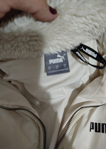 puma sokak Stili Beyaz Peluş Kadın Ceket - Görsel 2