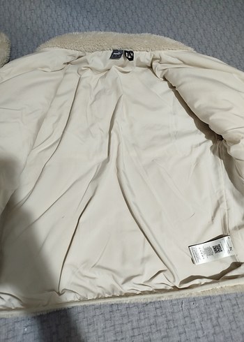 puma sokak Stili Beyaz Peluş Kadın Ceket - Görsel 4