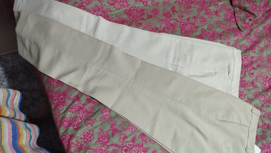 Kadın Beyaz Kumaş Pantolon - Görsel 4