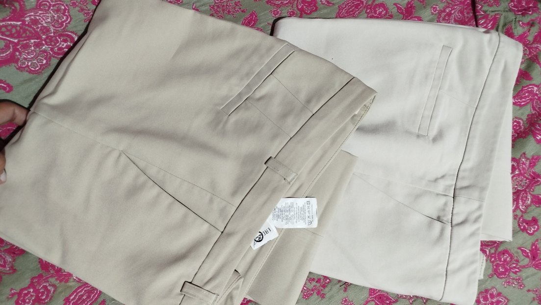 Kadın Beyaz Kumaş Pantolon - Görsel 2