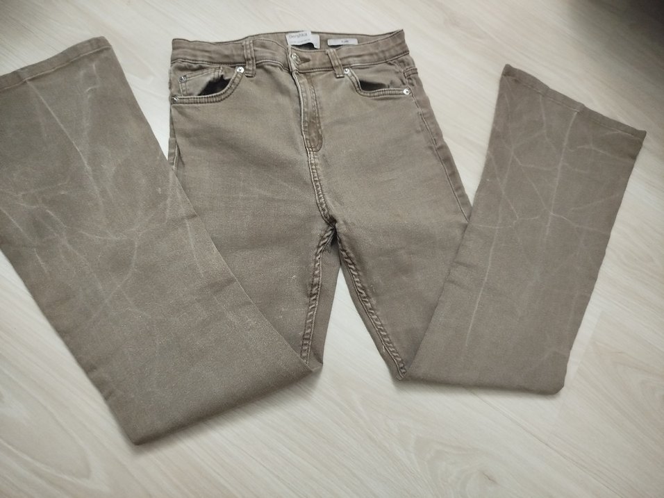 Bej  Kadın Kot Pantolon - Görsel 2