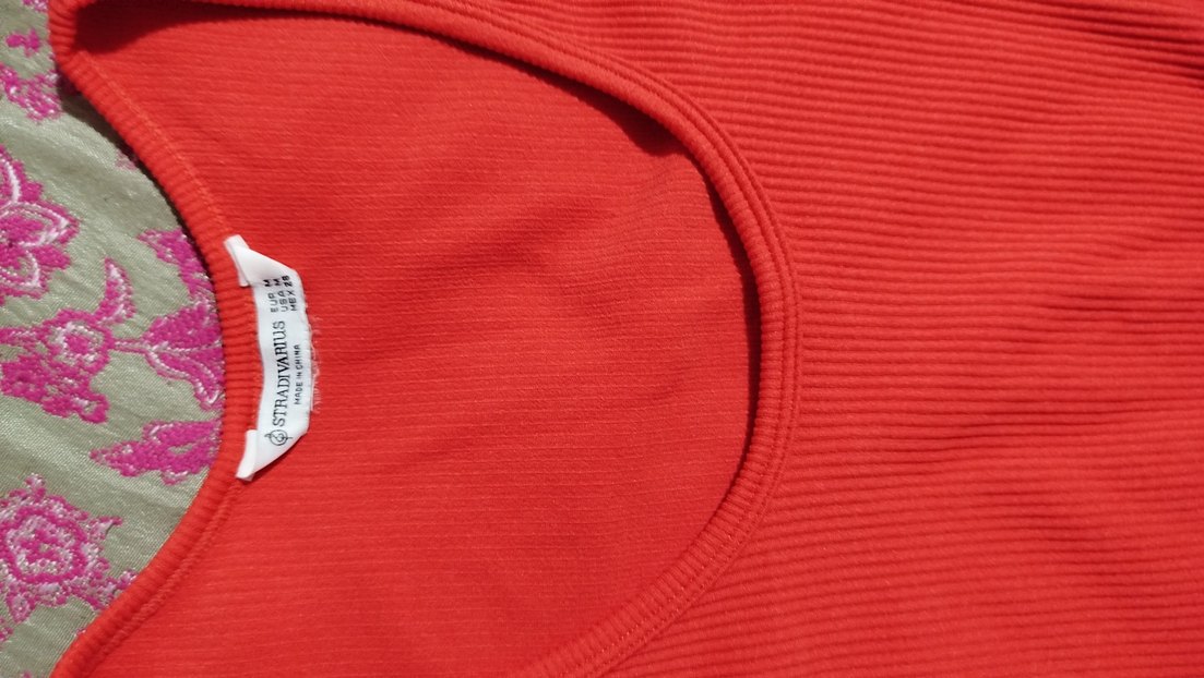 Kırmızı uzun kol crop - Görsel 4