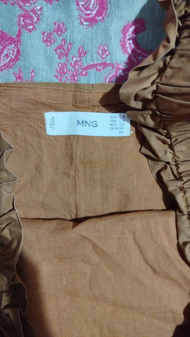 kahverengi Fırfırlı Bohem Elbise - Görsel 3