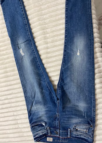 Beyaz Keten Midi Kadın Tulum jean - Görsel 3