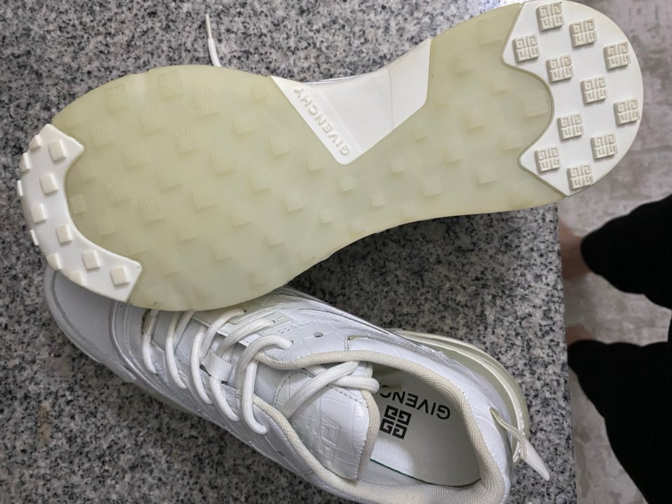 Beyaz Yılan Desenli Bağcıklı Sneakers - Görsel 5