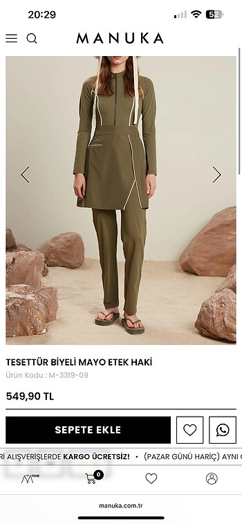 Manuka tesettür mayo eteği