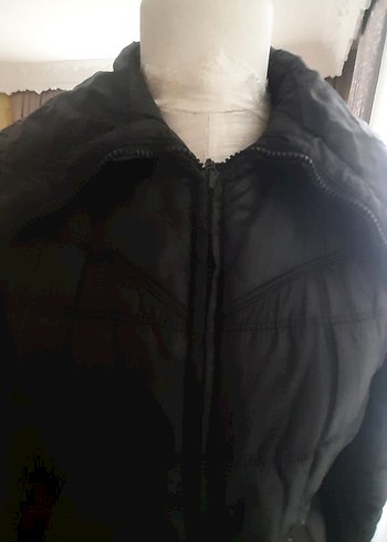 Kadın Siyah Kemerli Uzun Kış Montu - Görsel 3