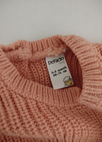 Pembe Kısa Örgü bebek elbise - Görsel 11