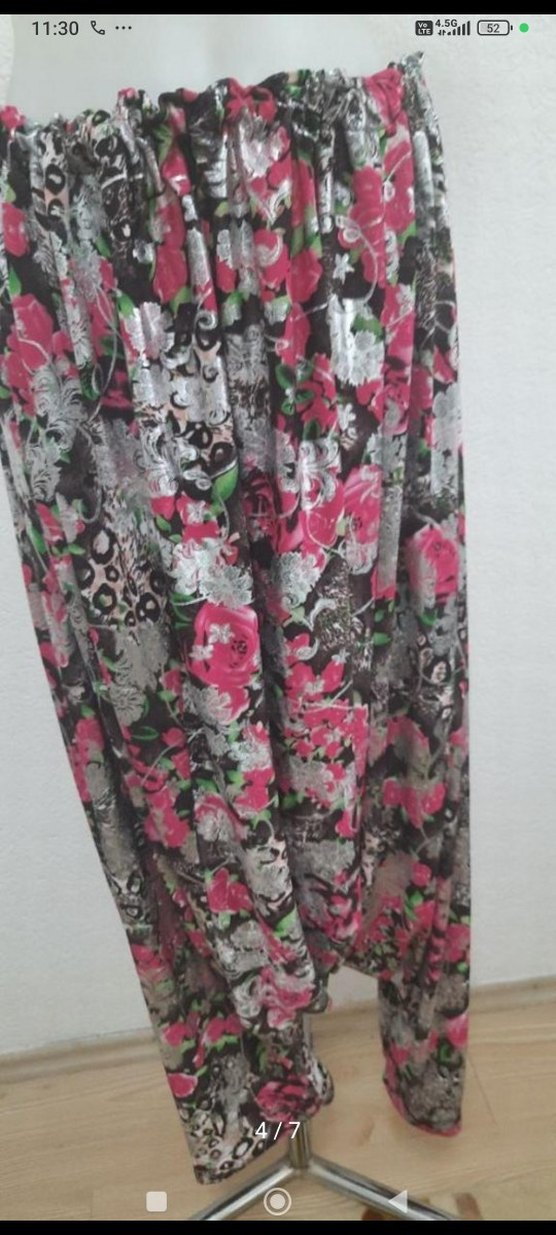 Bohem Çok Renkli Bağlama Desenli Kadın şalvar - Görsel 5