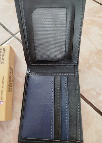 Lacivert Siyah Erkek Biker Cüzdan - Görsel 2