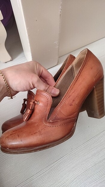 Asrın Deri Dericizade el yapımı topuklu ayakkabı